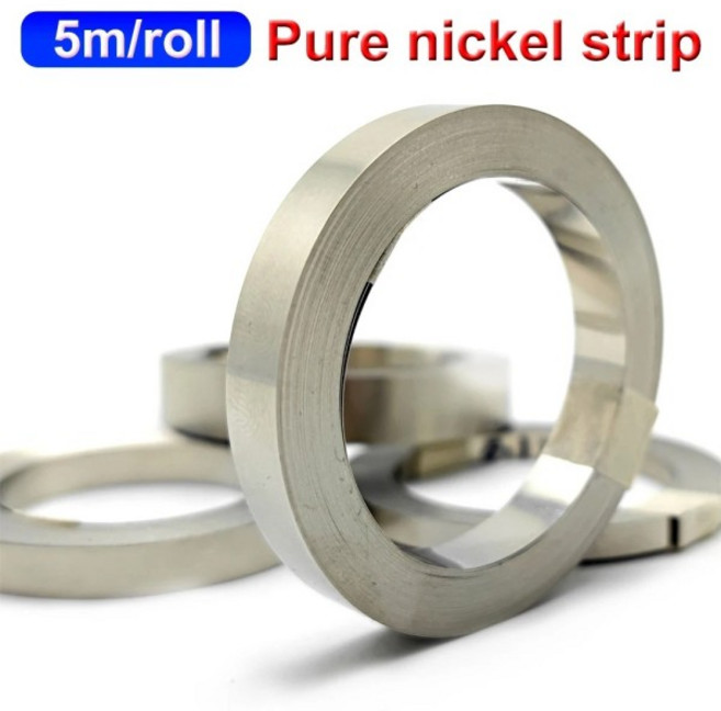 순수 니켈 스트립 순도 99.96% 스폿 용접 연결 테이프 Ni 벨트 18650 26650 21700 리튬 배터리 팩에 사용 5m 팩, 3) 5M 0.15x8mm, 1개
