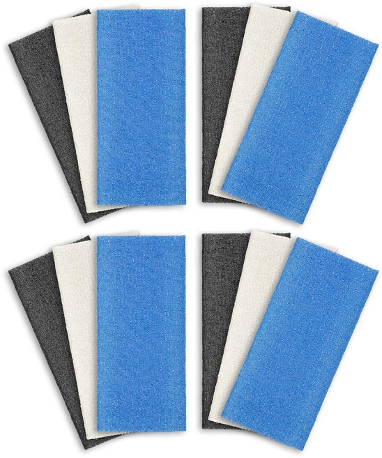 빛나는 실크처럼 매끄러운 피부를 위한 ARCH&M 각질 제거 바디 타월3팩 - 깊은 및 샤워 시 순환 개선을 일본 뷰티 수건파란색 x 3, Black x 4