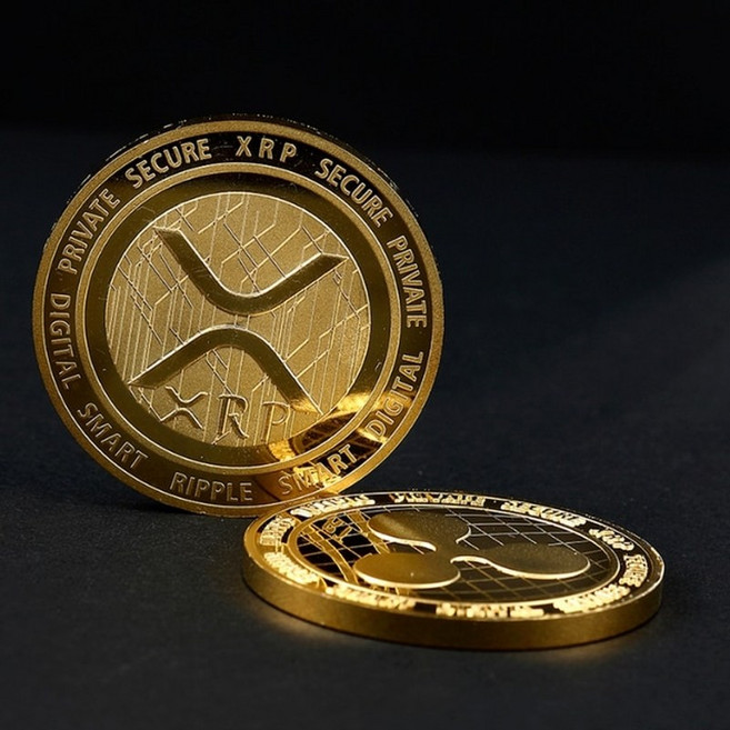 new crypto xrp coin alloy ripple coin gold cryptocurrency with coin box fine copper ripple coin cust, 새로운1, 1개