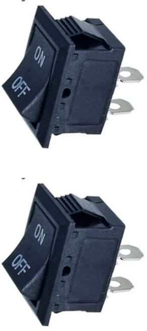 (1+1) 토글 스위치 전기 푸시 버튼 똑딱이 온오프 스위치 전원 셀프 DIY 만들기, 004 사각 (블랙) - 1+1