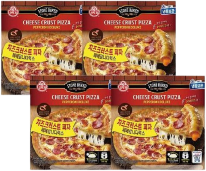 오뚜기 페페로니디럭스 치즈크러스트 피자 510g 4개