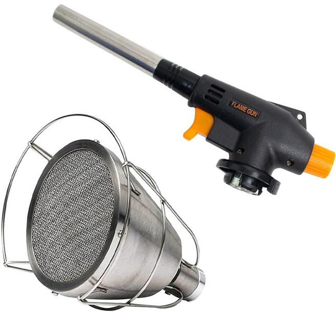 루아즈 스테이크 요리용 시어잘 시어링 + 캠핑 토치, 1세트, 1세트