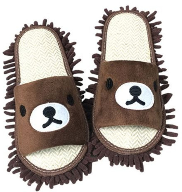 (modoo) 편리한 극세사 곰돌이 청소슬리퍼 sil*4048ZA