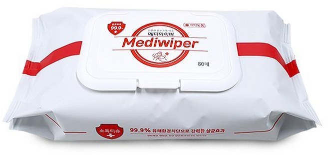 테온셀 메디와이퍼 손소독티슈 휴대 의약외품 살균, 1개, 1g, 1매