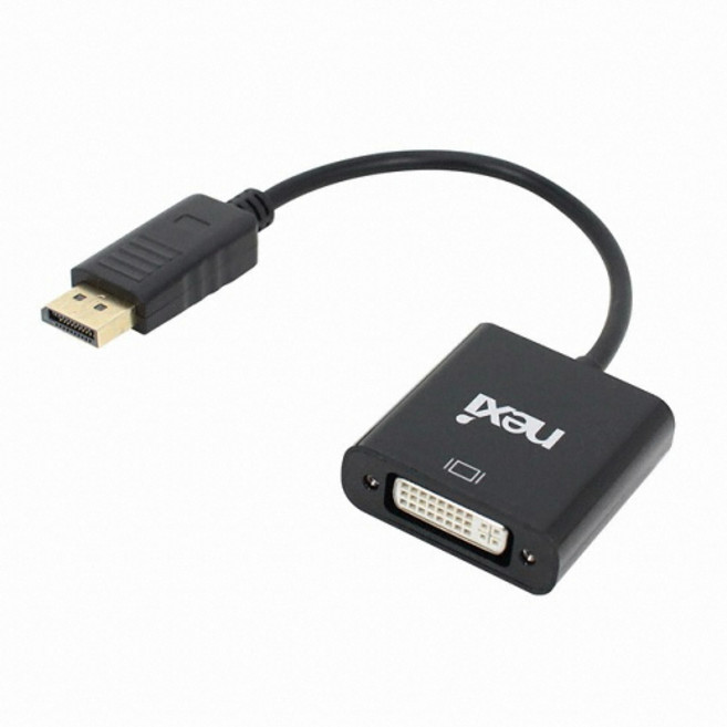 NEXI DisplayPort to DVI 컨버터 (NX-DPD05) 변환젠더/기타-기타 변환젠더, 선택없음, 1개