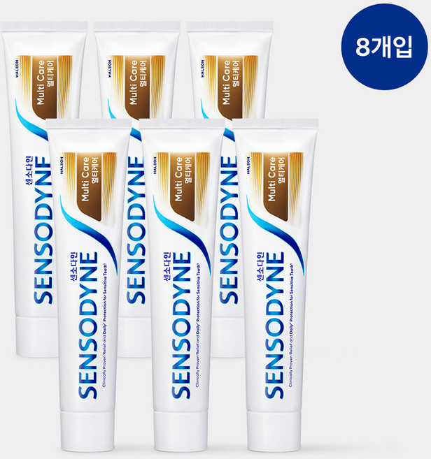센소다인 멀티케어 시린이개선 치약, 100g, 8개