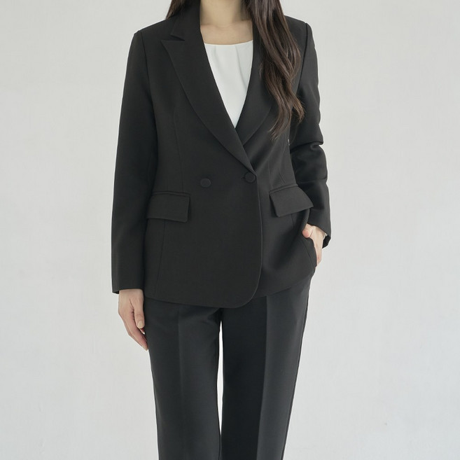 여자 기본 바지 정장 세트 팬츠 수트 셋트 4계절용 [체스바지 세트]