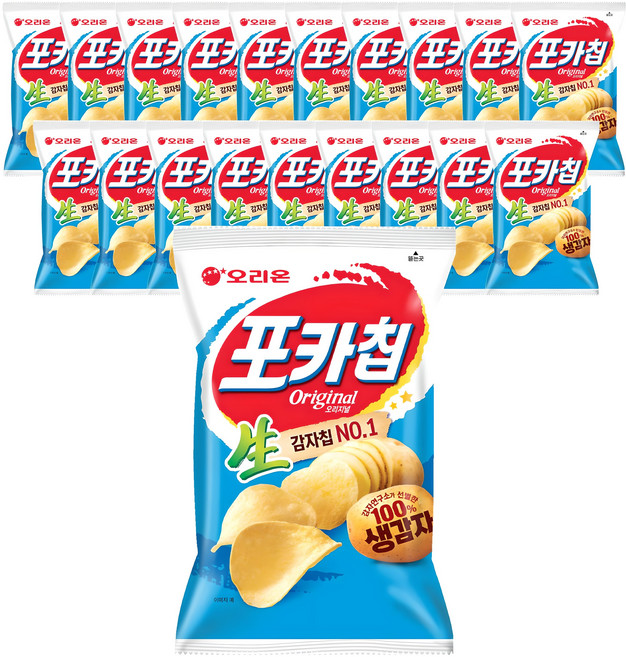 포카칩 오리지널, 66g, 20개