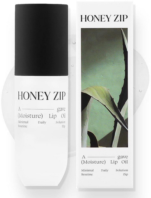 Honey Zip 립 오일 한국 모이스처라이징 립글로스 아가베 립 트리트먼트 성분으로 드라이 케어를 위한 하이드레이팅 립 플럼퍼 세럼 K-Beauty 스킨케어 3.71, Honey Zip 립 오일, 한국 모이스처라이징 립글로