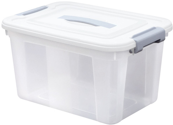 파스텔라 투명 리빙박스 2호 PSB-922 손잡이형 10L, 단품, 1개