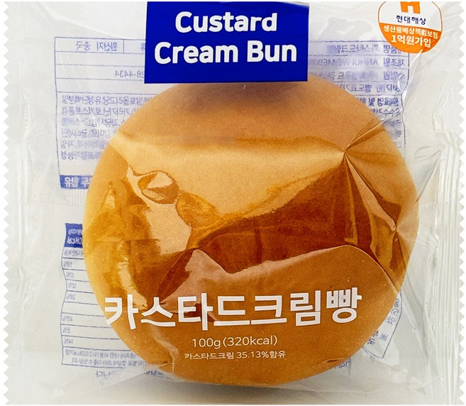 촉촉빵빵 카스타드 크림빵, 30개, 100g