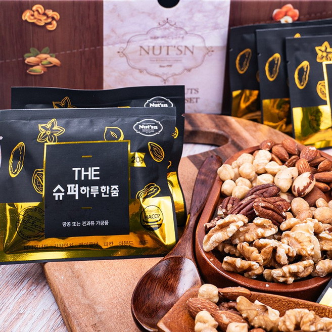 하루견과 THE 슈퍼 하루한줌 믹스넛 견과류 실속형 낱봉 하루 한봉 건강습관 실속포장 견과류 선물세트, 20g, 30개