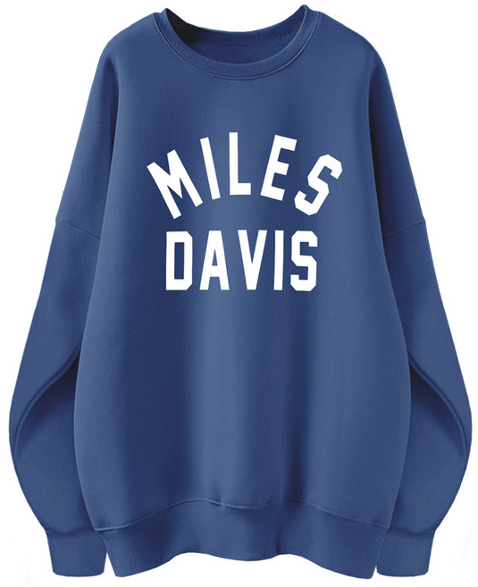 엠제이스타 남녀공용 오버핏 맨투맨 MILES 여성 여자 레터링 긴팔 티셔츠