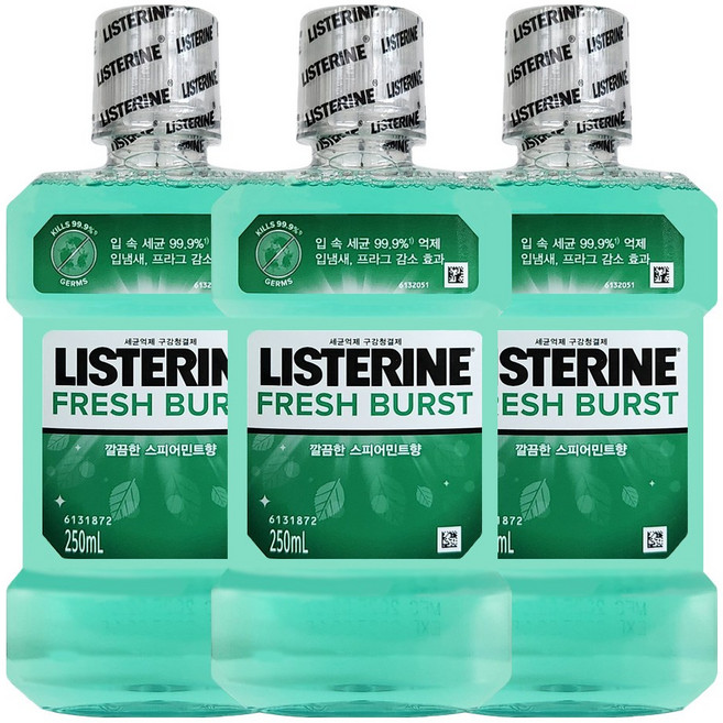 리스테린 후레쉬버스트 250ml X 3개