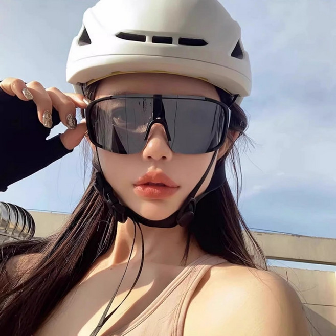 GF 고글선글라스 스포츠 자외선차단 자건거고글 안경케이스 무료증정, 블랙프레임 + 블랙 + 고급 파우치, 1개