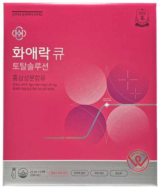 정관장 화애락 큐 토탈솔루션, 1박스, 14회분