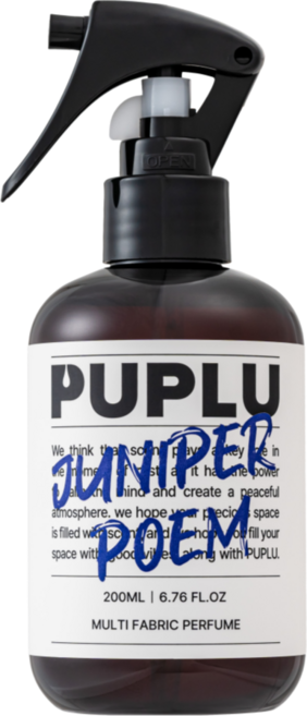 푸플루 저에탄올 니치 섬유 향수 섬유 탈취제 룸스프레이 대용량 3종, 주니퍼 포엠, 200ml, 1개