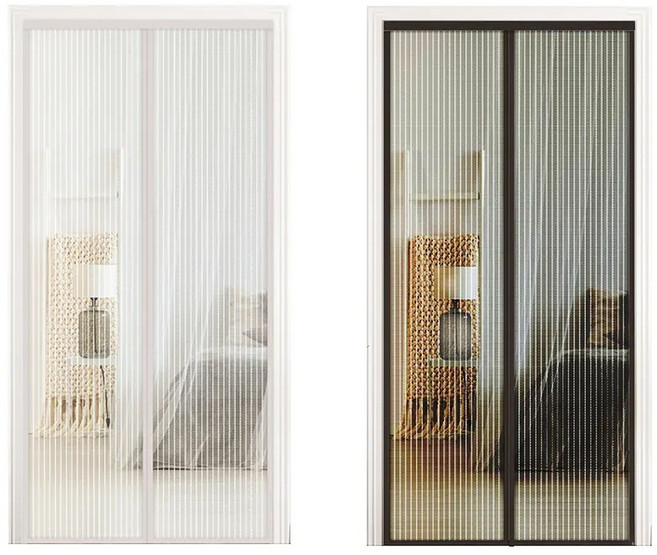 자석모기장(소형)90x210cm 현관방충망 자석 현관문방충망 문발, 블랙