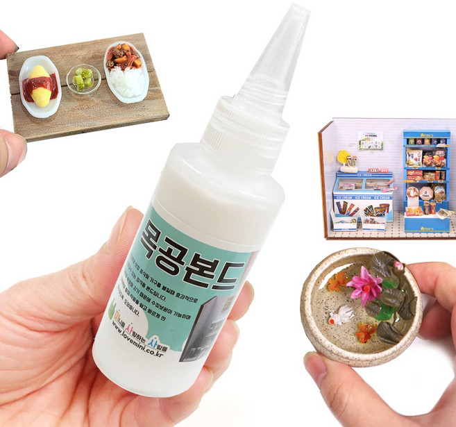 미니를사랑하는사람들 목재 DIY 미니어처 만들기 대용량 무독성 목공본드 120ml, 1개