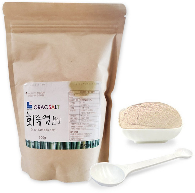 솔트힐 용융소금 대나무통에 1050도 400시간 구운 회죽염 500g, 1개