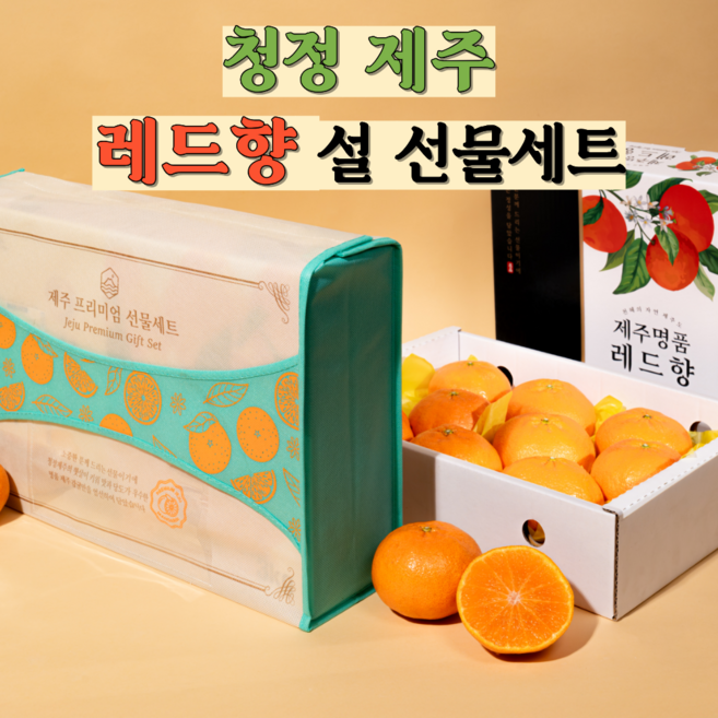 [백화점납품]한라봉 천혜향 레드향 써니트 제주만감류 선물세트, 1박스, 레드향 3kg(로얄과)8-11입 + 선물가방