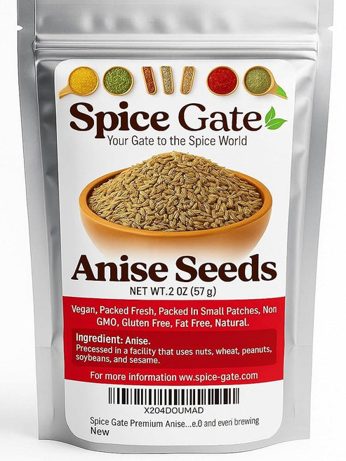 Spice Gate 프리미엄 아니스 씨앗 - 전체 (59.1ml/2온스) 요리 빵 굽기 차 추출에도 적합합니다. 240460