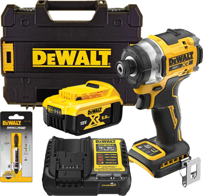 디월트 DCF860P1 20V 임팩트 드라이버 5A 1B 세트, 1개