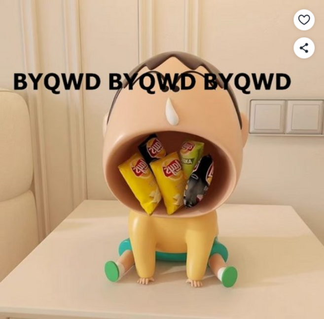 입벌린 맹구수납함 거치대 인테리어 현관 차키 트레이 보관함, 1개