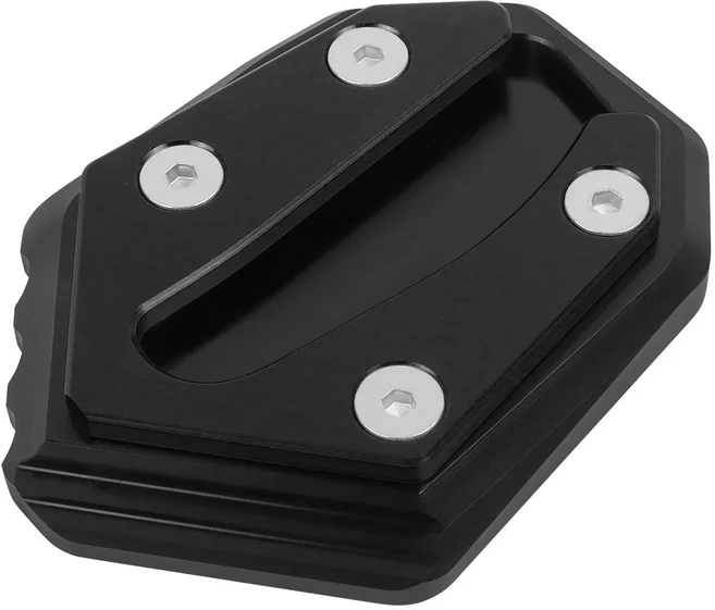 가와사키 킥스탠드 익스텐션 플레이트 CNC 알루미늄 오토바이 확대기 풋 패드 W800 W 2019, 03 Black