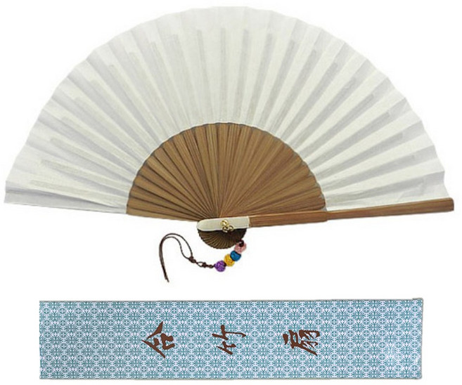 송정필방 부채 - 한지접선(대) 고급형 오죽선 높이30