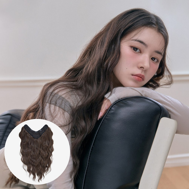 핑크에이지 라이트반가발) 히피펌 다프네 (55cm), CB1#초코브라운, 1개