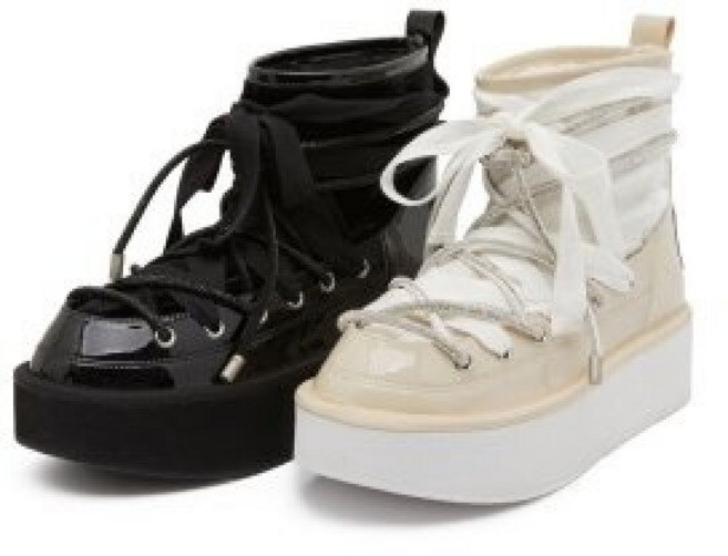 에고이스트 큐픽 스트랩 레이스업 양털 숏 부츠 (EP4AS960)_DG