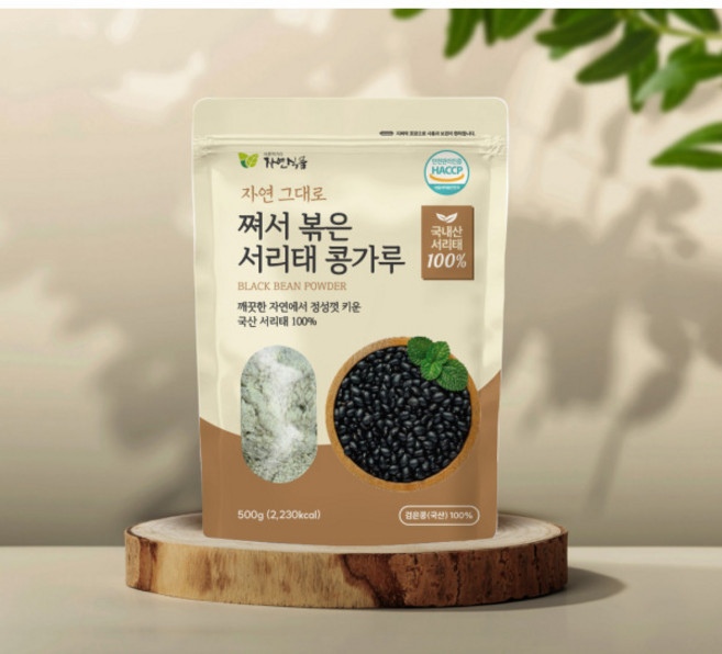 [자연식품] 쪄서 볶은 서리태 콩가루 500g x 4봉, 2kg, 1세트