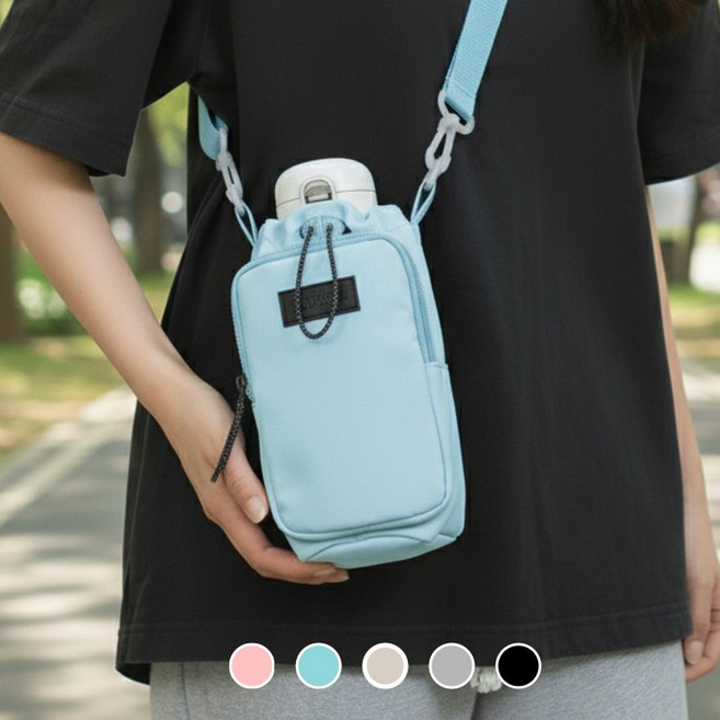 [두손자유] 페로키 텀블러백 물통 가방 파우치 크로스백 가방, 1개, 페로키_스카이블루백