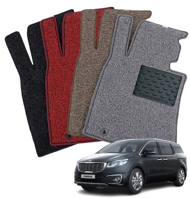 컨셉토 엣지확장형 코일매트 올뉴 더뉴 카니발 운전석1P, 브라운, 149_2 올뉴.더뉴)카니발 7인