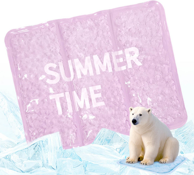 깔끔더하기 의자 쿨방석 아이스 쿨링 차가운 여름 방석, 핑크, 1개