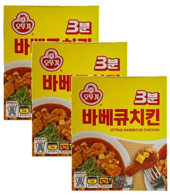 오뚜기 3분바베큐치킨 150g 3개, 3세트