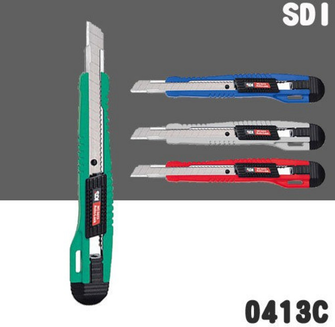 SDI 手牌 0413C 精美自動鎖定型小美工刀 精巧便攜 辦公學習好幫手, 1個