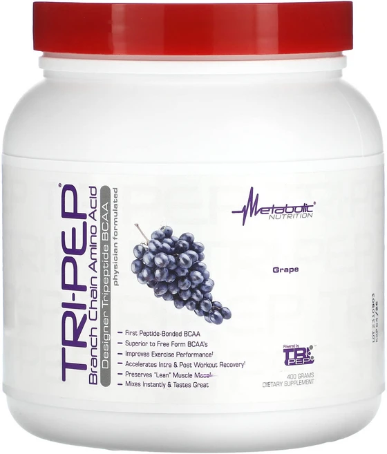 Metabolic Nutrition Tri-Pep 분지사슬아미노산 포도 400g(14.1oz), MetabolicNutritionTriPep분지사슬아미, 400g, 1개 - 쿠팡