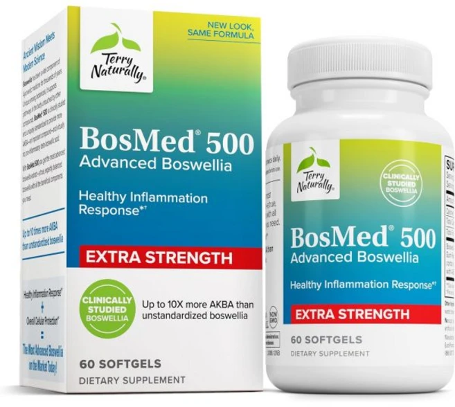 보스웰리아 호흡기 테리 내추럴 보스메드 500mg 소프트젤 60개 엑스트라 스트렝스 비GMO 글루텐 프리 60인분, 1개, 60정 - 쿠팡