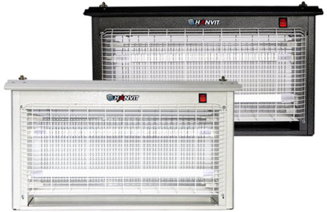 한빛 야외용 대용량 300평 날벌레 모기 해충 전기 전격 살충기 퇴치기 블랙