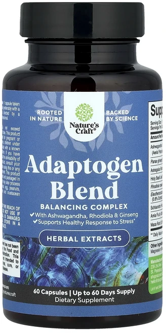 귀한영양제입니다 Nature's Craft 아답토젠 혼합물 캡슐 60정 곧 다나가요, Natures Craft 아답토젠 혼합물 캡슐 60정, 1개 - 쿠팡