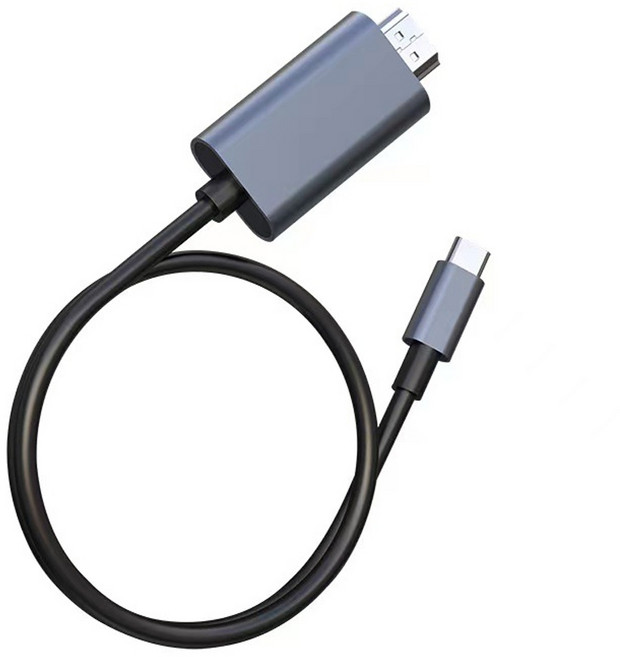 Type c轉HDMI 4K60Hz高畫質影音 USB-C 轉HDMI 影音線 手機連接電視, 1個, 2M轉接線, 灰色, 2m