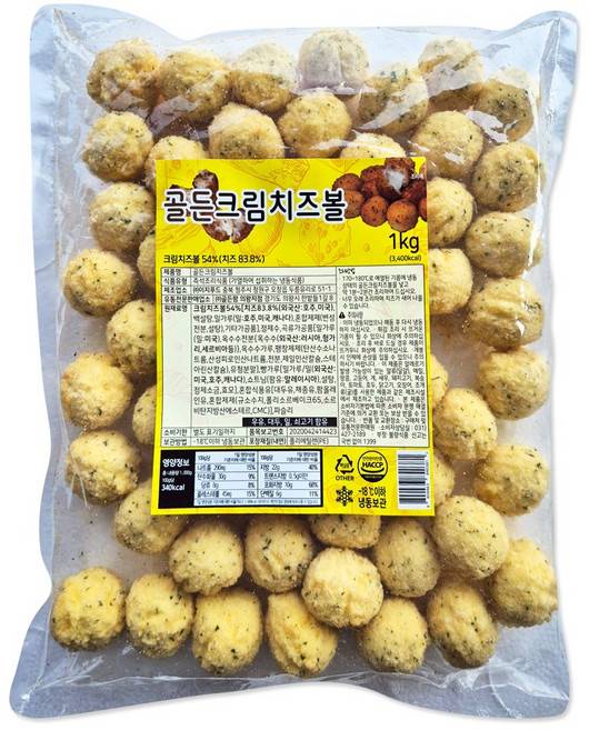 골든 크림치즈 볼 1kg(튀김 분식 간식 안주), 1kg, 1개