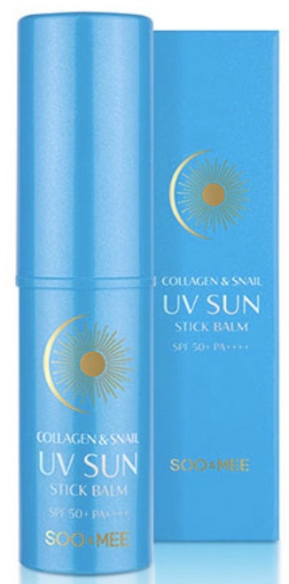SOO & MEE 膠原蛋白蝸牛 UV防曬棒 SPF50+ PA++++, 10g, 1件