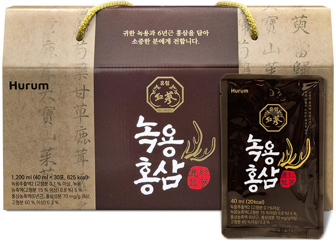 휴럼 녹용홍삼 국내산 6년근 홍삼과 청정 뉴질랜드에서 자란 녹용을 진하게!, 1개