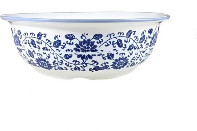 12300857 후라이팬 그릴 냄비 프라이팬 세트 qiukala다목적 조리볼두꺼운 세라믹 반죽 그릇 발효 볼 대용량 고기완자 제조기 포함 가정용 면 반죽·빵 발효·절임에, 다이얼 - 블루와 화이트