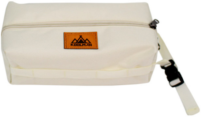 KOOLMAN(쿨맨) 멀티파우치 티슈케이스 캠핑가방, 1단, 1개, 멀티파우치 티슈케이스 - 아이보리