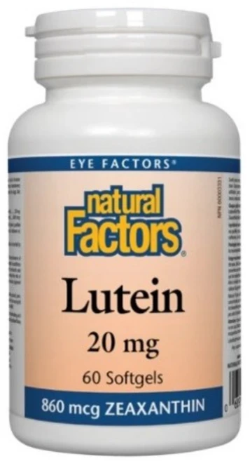 OA) 내추럴팩터스 루테인 20mg 60정 (Natural Factors Lutein), 1개 - 쿠팡
