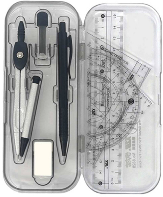 언더보스 디자인 제도용 캠퍼스 룰러 8종 세트, 1세트